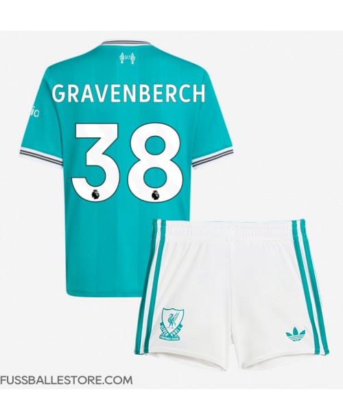 Günstige Liverpool Ryan Gravenberch #38 3rd trikot Kinder 2025-26 Kurzarm (+ Kurze Hosen)